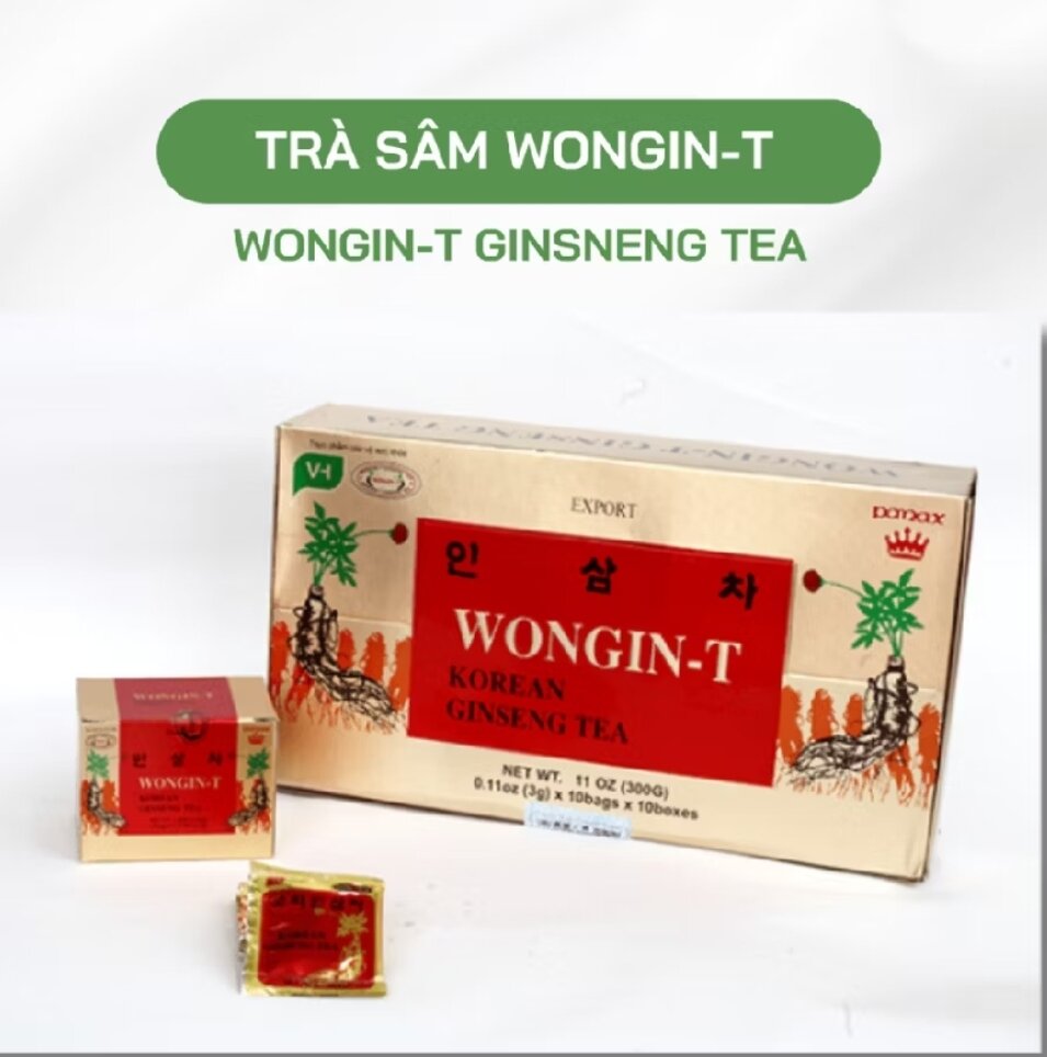 Trà Nhân Sâm Hàn Quốc Wongin T Ginseng Tea (10 hộp x 10 gói x 2g)