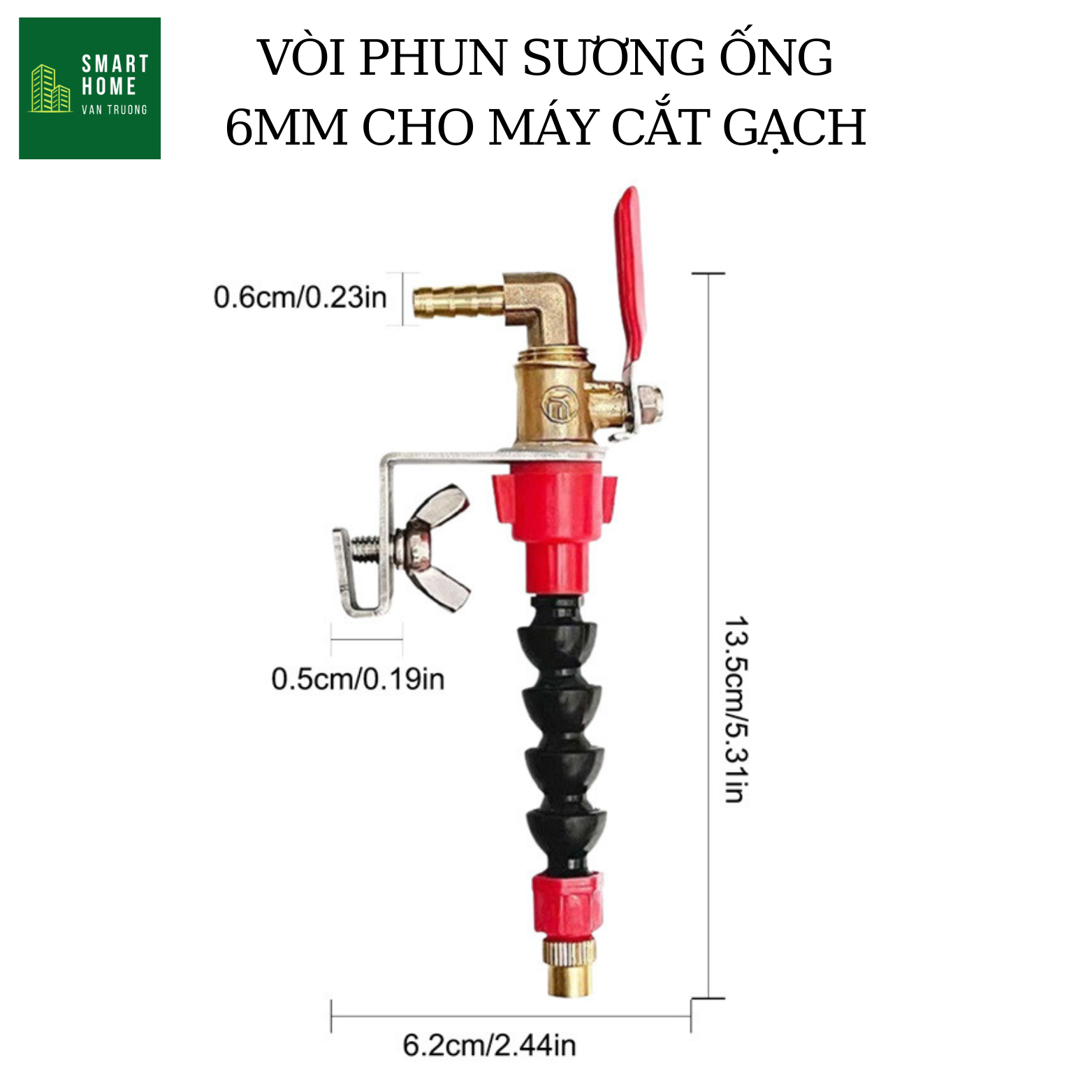 Vòi phun nước làm mát cho máy cắt gạch men cầm tay cắt đá hoa cương cắt bê tông