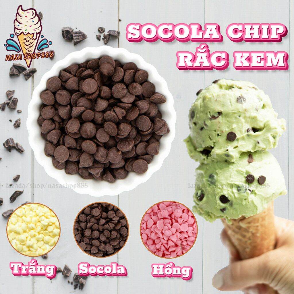 Hũ 500g Socola Chip trang trí kem bánh