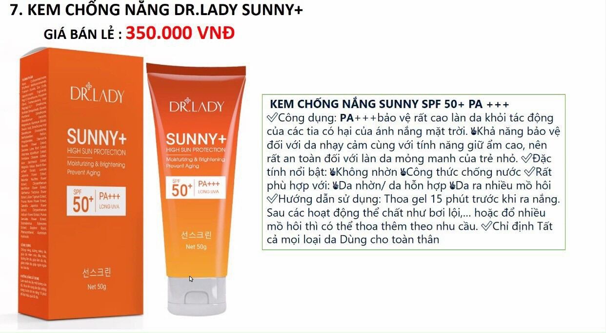 Kem chống nắng Dr. Lady