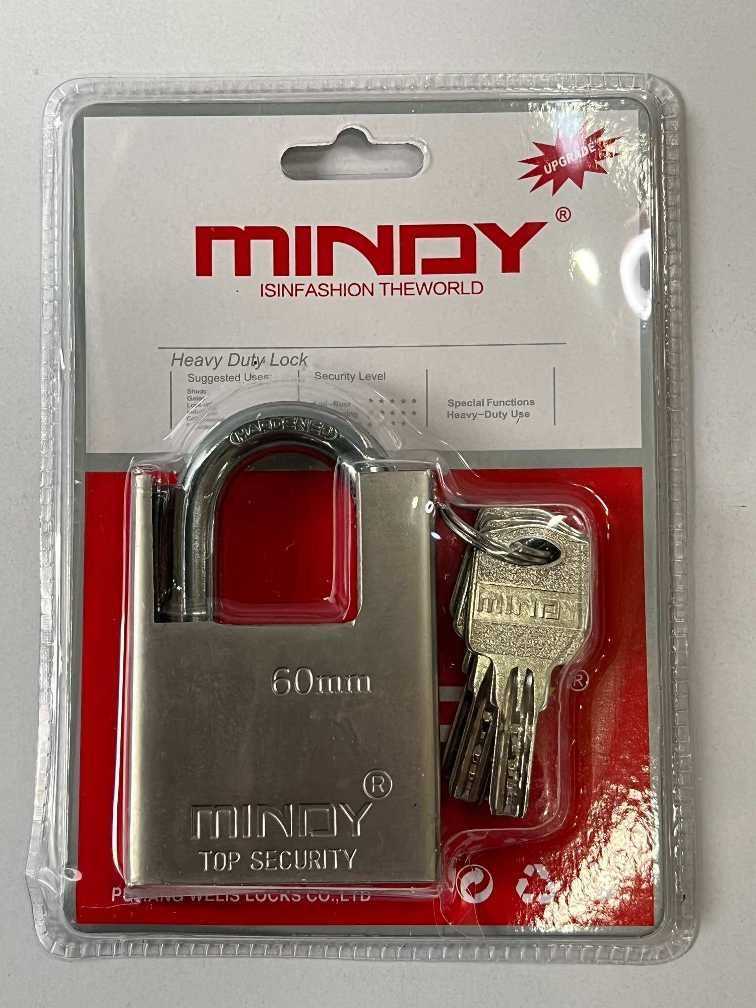 Ổ khoá Mindy 6P chống cắt, chống trộm đủ size