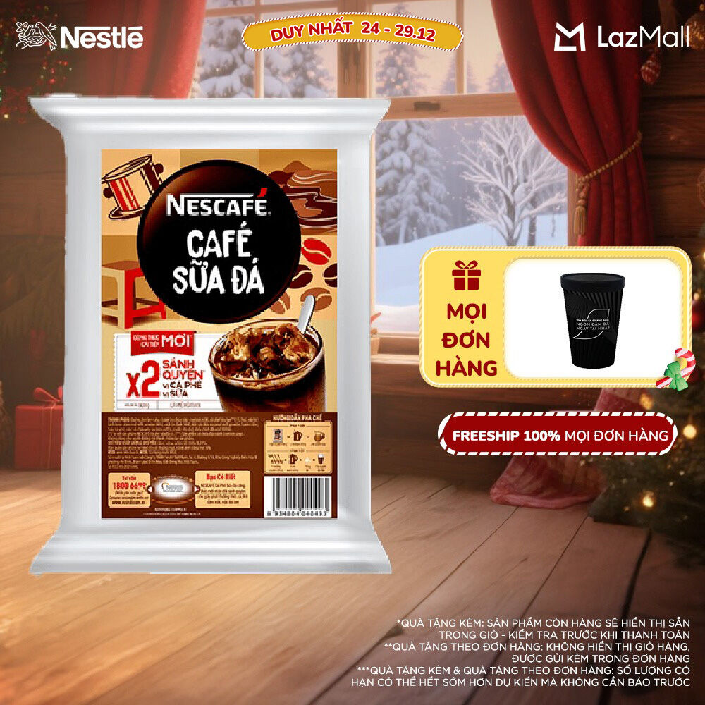   FREESHIP TOÀN QUỐC  Cà phê hòa tan NESCAFÉ Cà phê sữa đá  bịch 600g  
