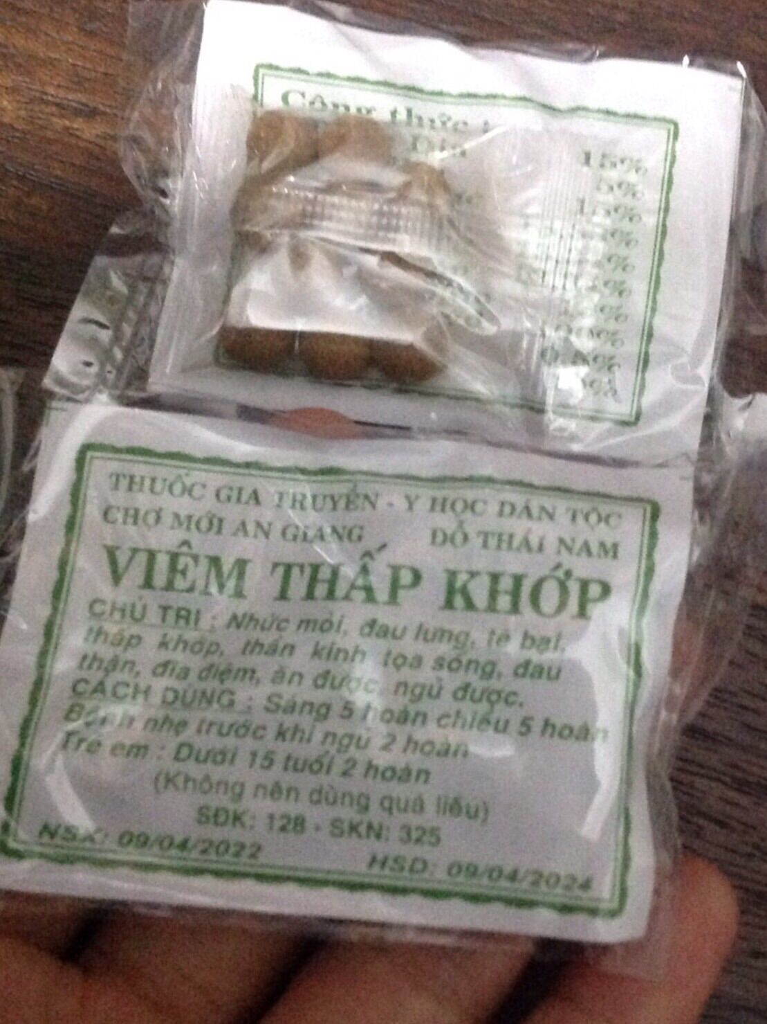 20 gói viêm khớp đỗ thái nam..