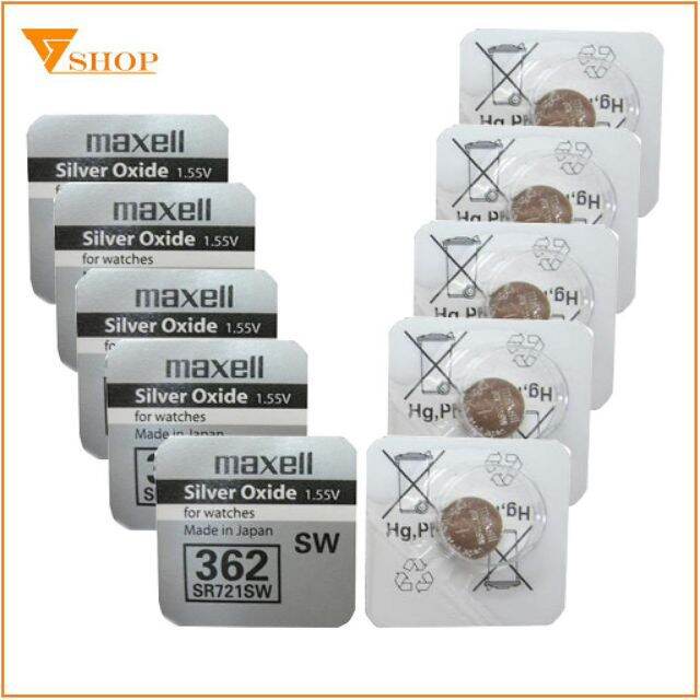 Pin đồng hồ maxell 362 sr721sw 1,55v japan