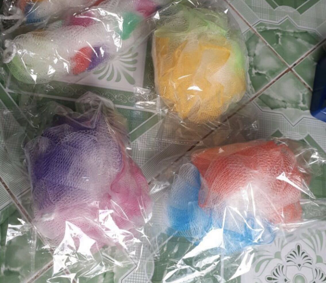 Set 10 Bông Tắm TRÒN, TO, Tạo Bọt (Hình thật)