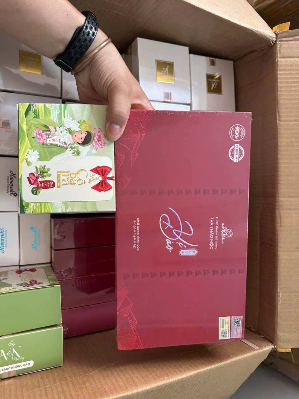 Trà Giảm Cân Vị Đào Chính Hãng x3 ( mẫu mới 20 gói )