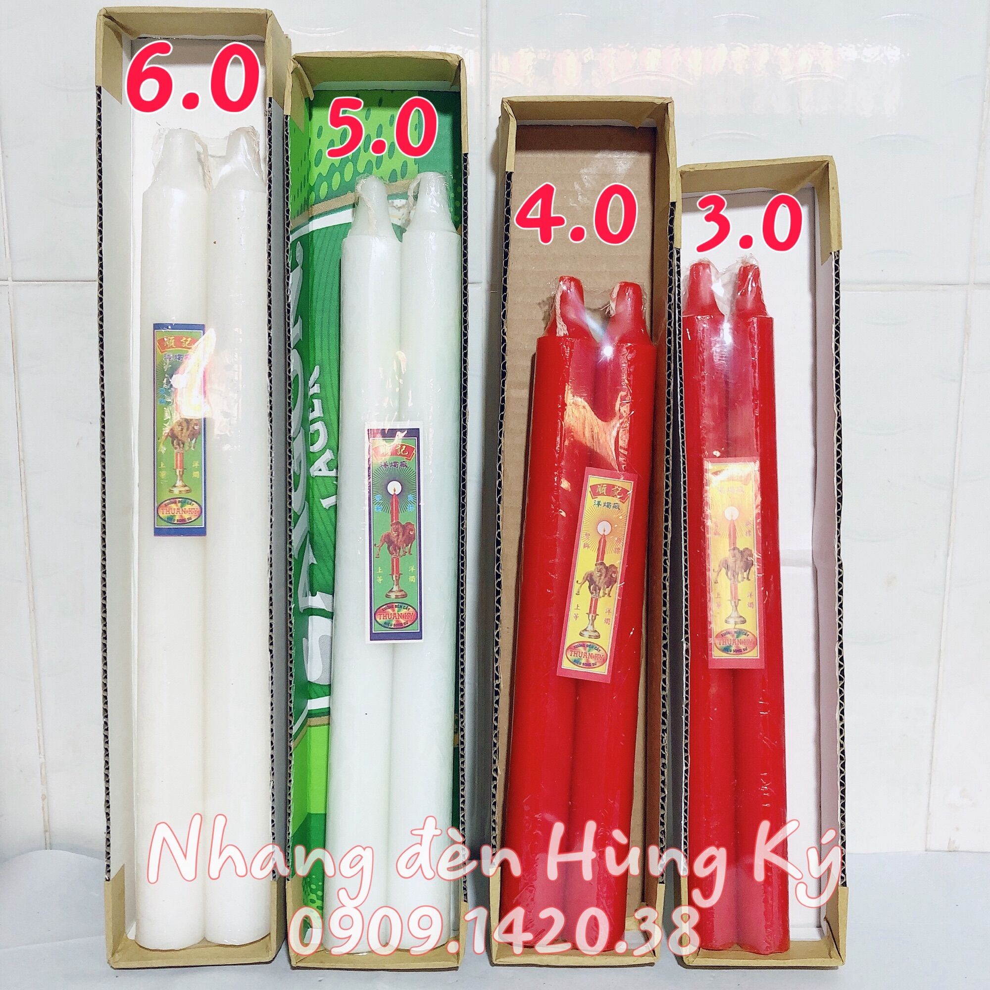 Đèn cầy cây 4/0 cao 35cm