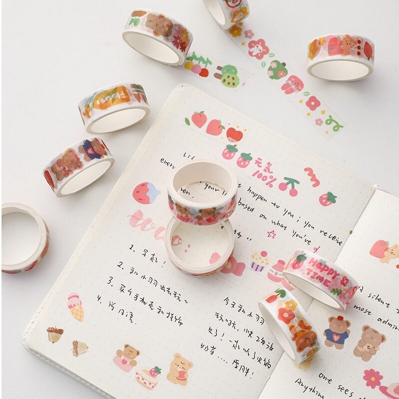 Combo 5-10 cuộn washi tape dễ thương