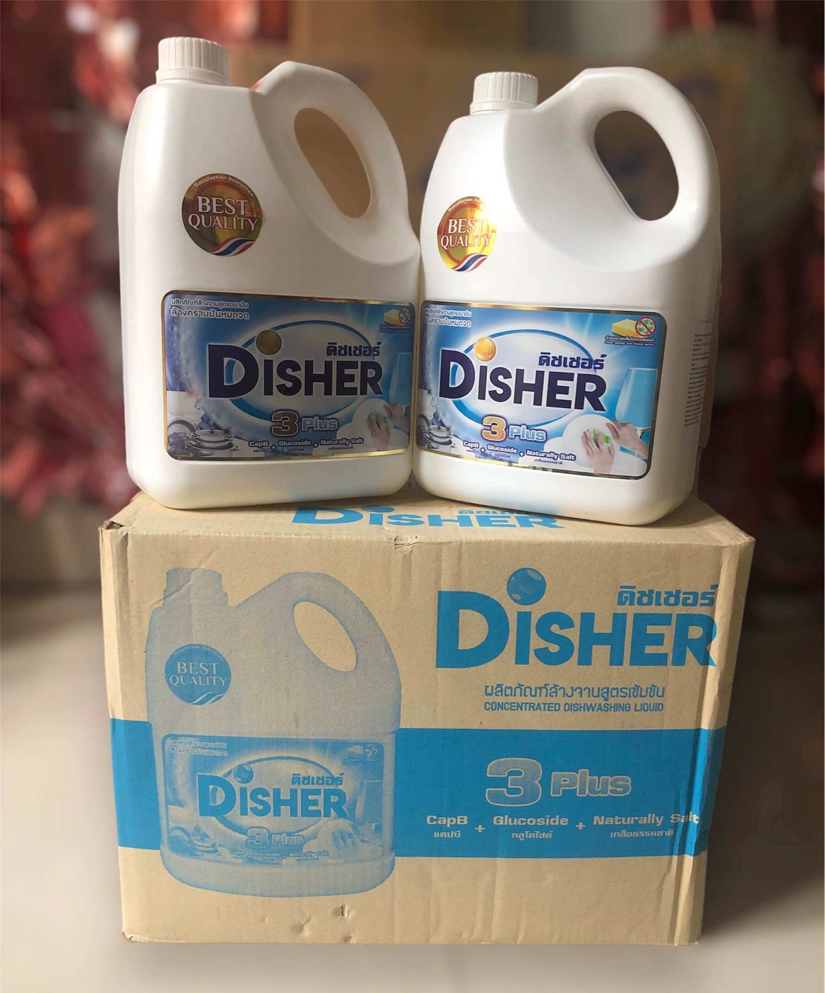 HCM - Nước Rửa Chén Disher 3Plus 3600ml Nhập Khẩu Thái Lan