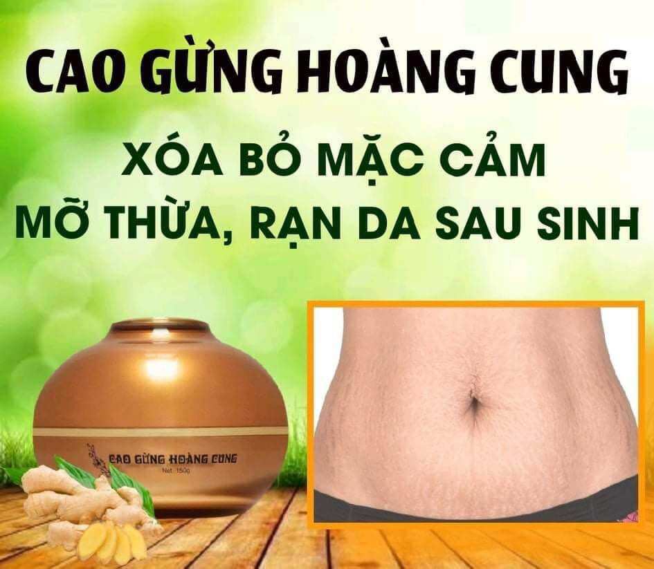 [CHÍNH HÃNG CÔNG TY] Cao gừng tan mỡ hoàng cung hộp 150gr. Gel thoa tan mỡ bụng, bắp tay, đùi, nọng cằm. Cao tan mỡ. Gel massage toàn thân.