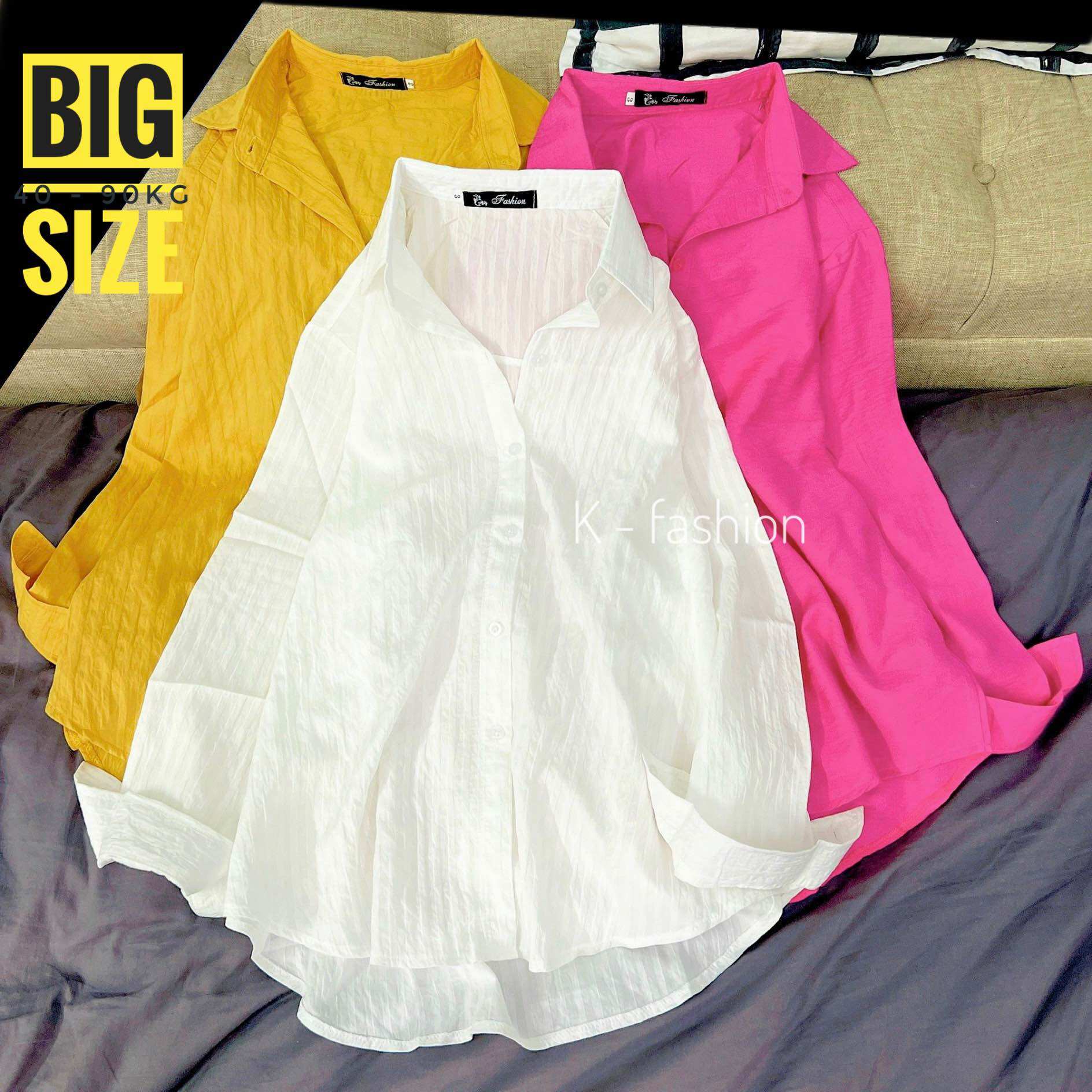 Big size - đủ size - áo sơ mi nữ - cotton thuê mát mẻ