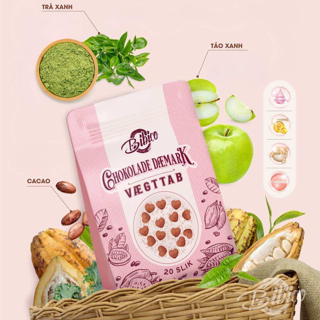 Kẹo Socola Giảm Cân Đan Mạch Chokolade Vaegttab
