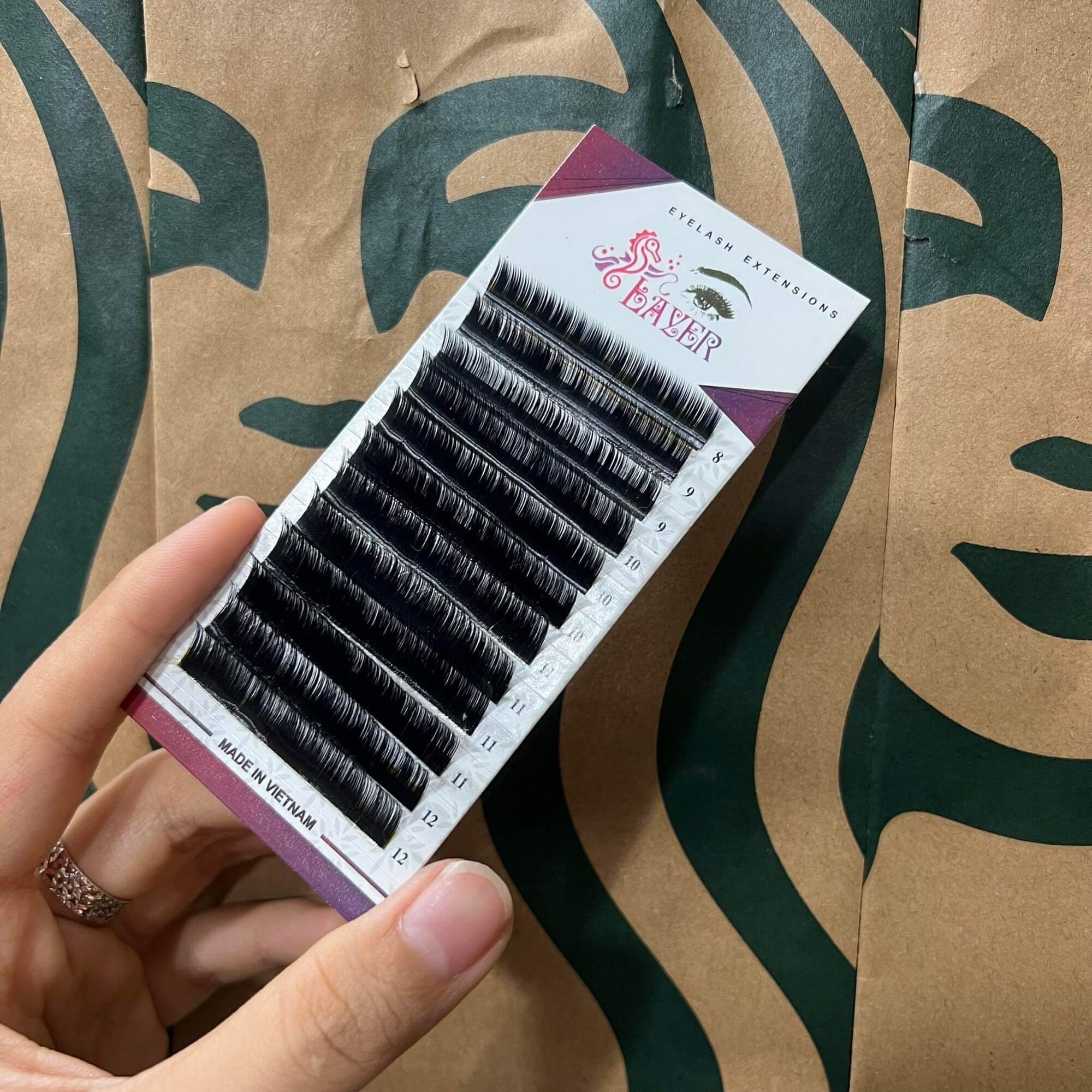 Lông mi nối Cong J ( 0.07 - 0.10 - 0.15 ) độ cong J siêu tự nhiên