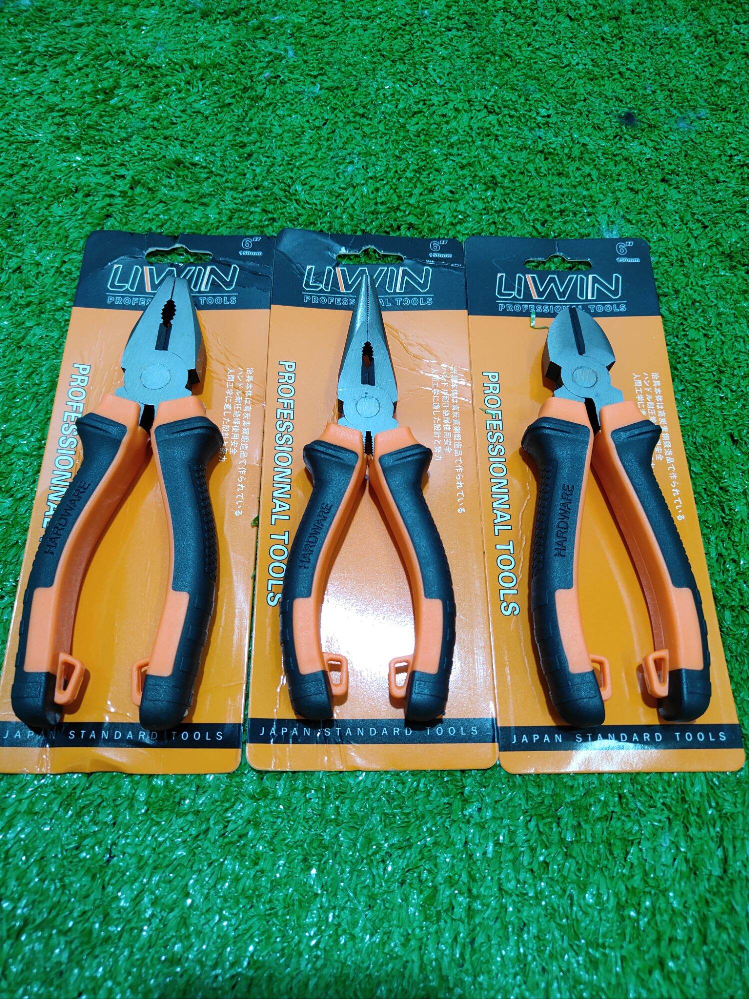 Combo 3 cây kìm điện cắt nhọn 6in dài 15cm hiệu liwin tay bọc cao su