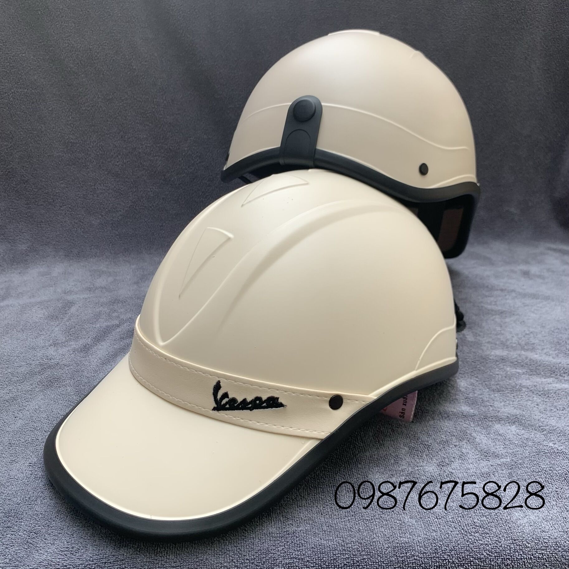 {SIÊU ❤️ SALE} nón bảo hiểm kết đai da Vespa (cty linh hương, hoàng thành) không khoét sau {chính hãng cty Linh Hương }