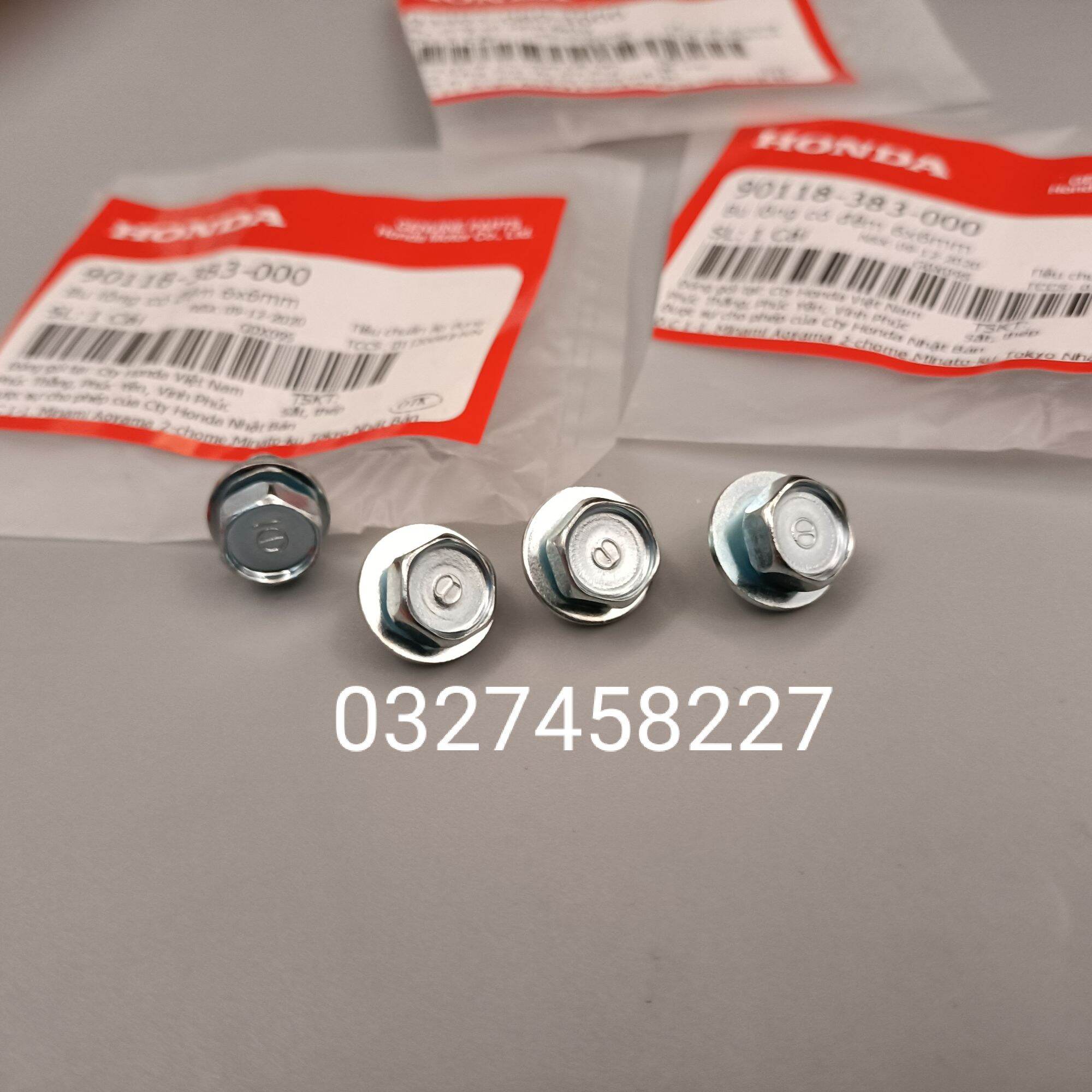 Bộ 4 ốc bắt hộp xích, sên cacte xe dream, wave, future ...zin honda