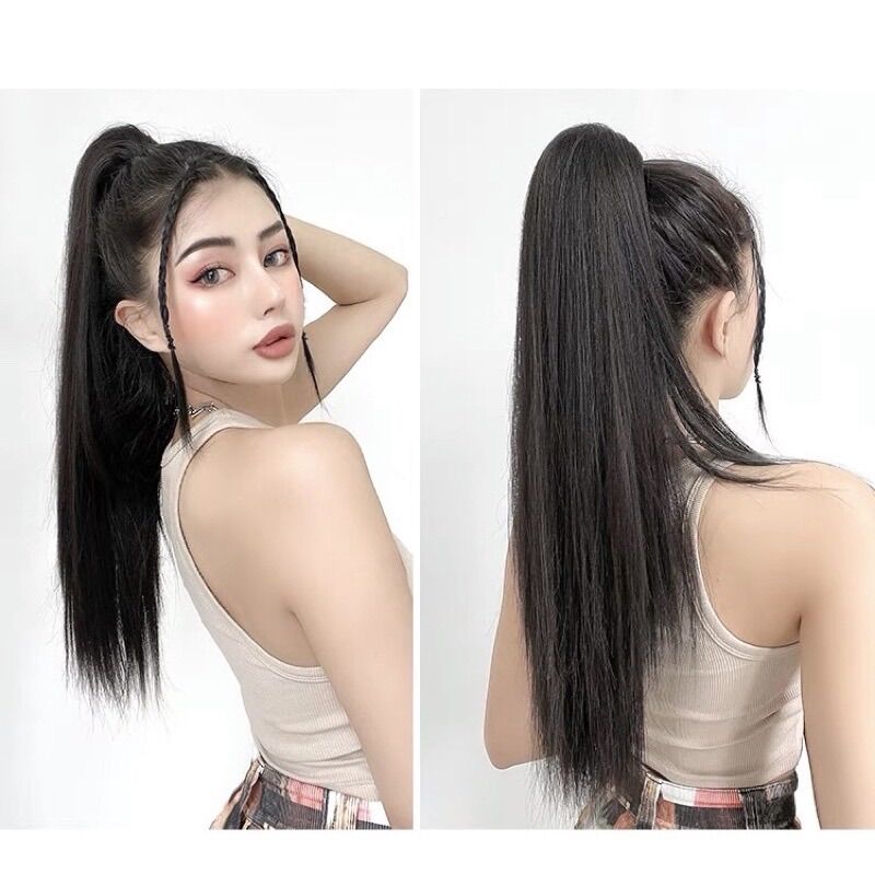 Ngoạm tóc thẳng giả nữ