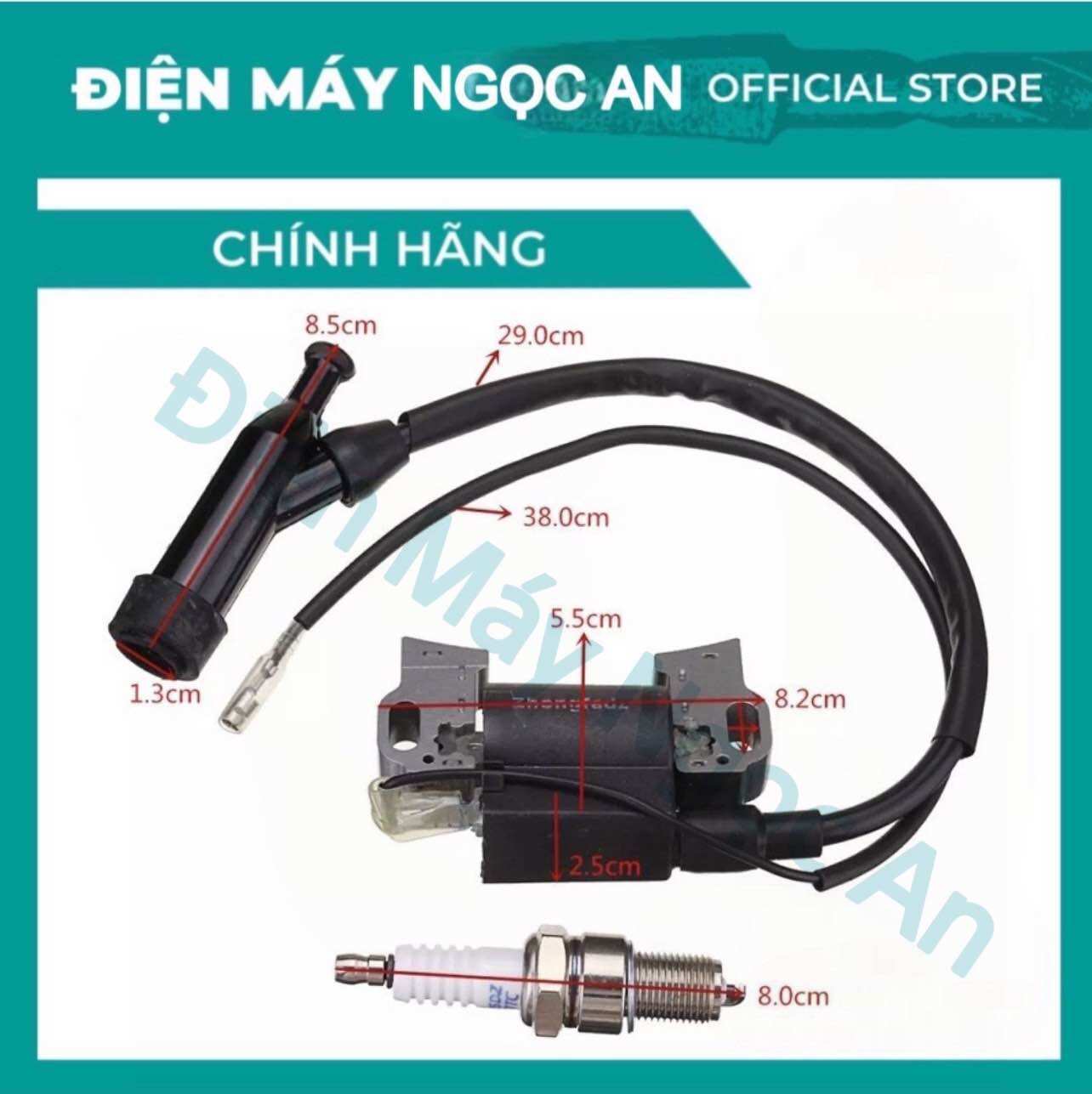 Cuộn Dây Đánh Lửa, Mobin Lửa IC Lửa HONDA GX160, GX200, 168F, 170F, 2KW, 3KW