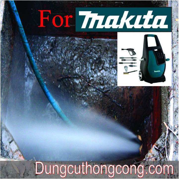 Dây thông cống bằng áp lực nước - Dùng cho máy rừa xe Makita