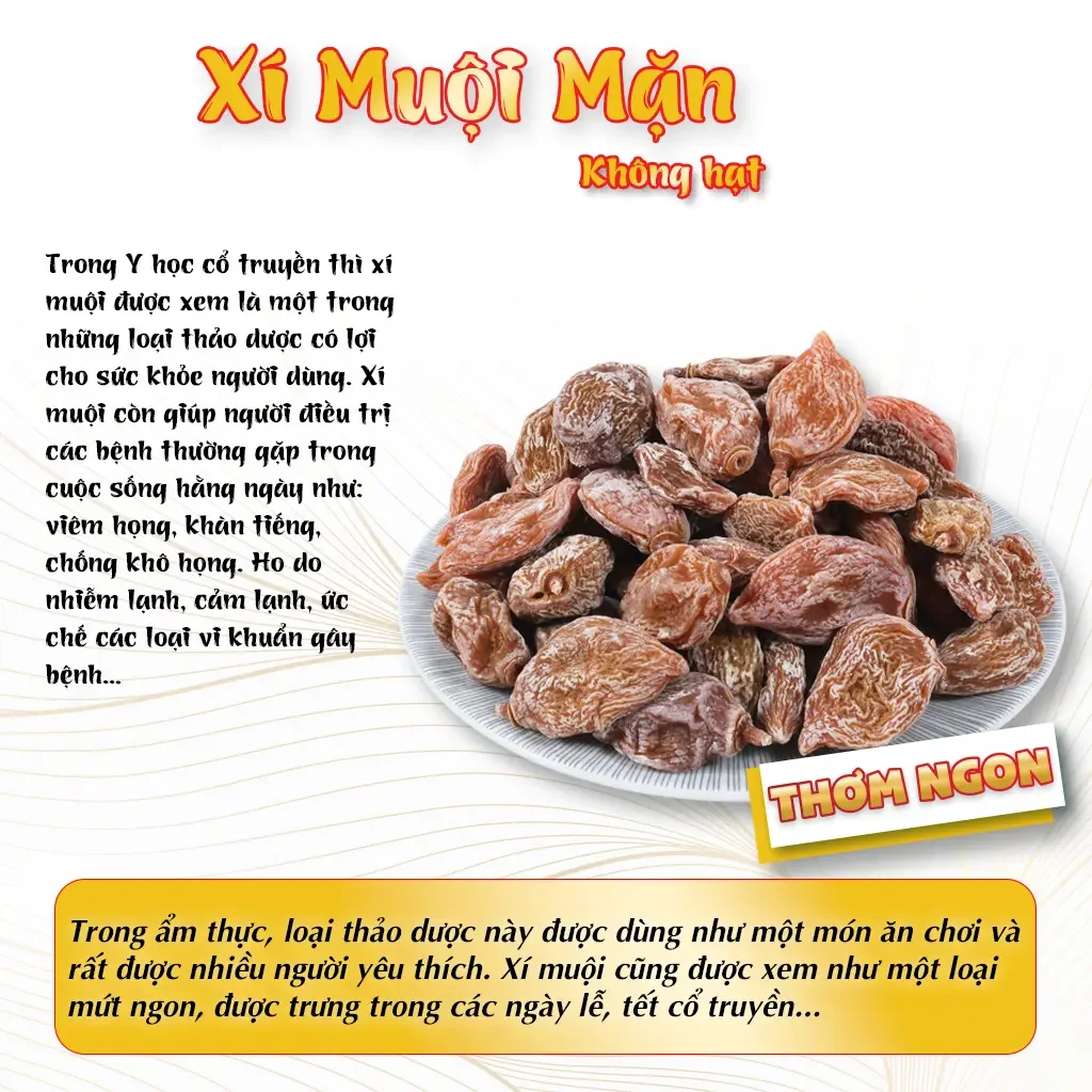 Xí muội đào không hạt mặn,ngọt