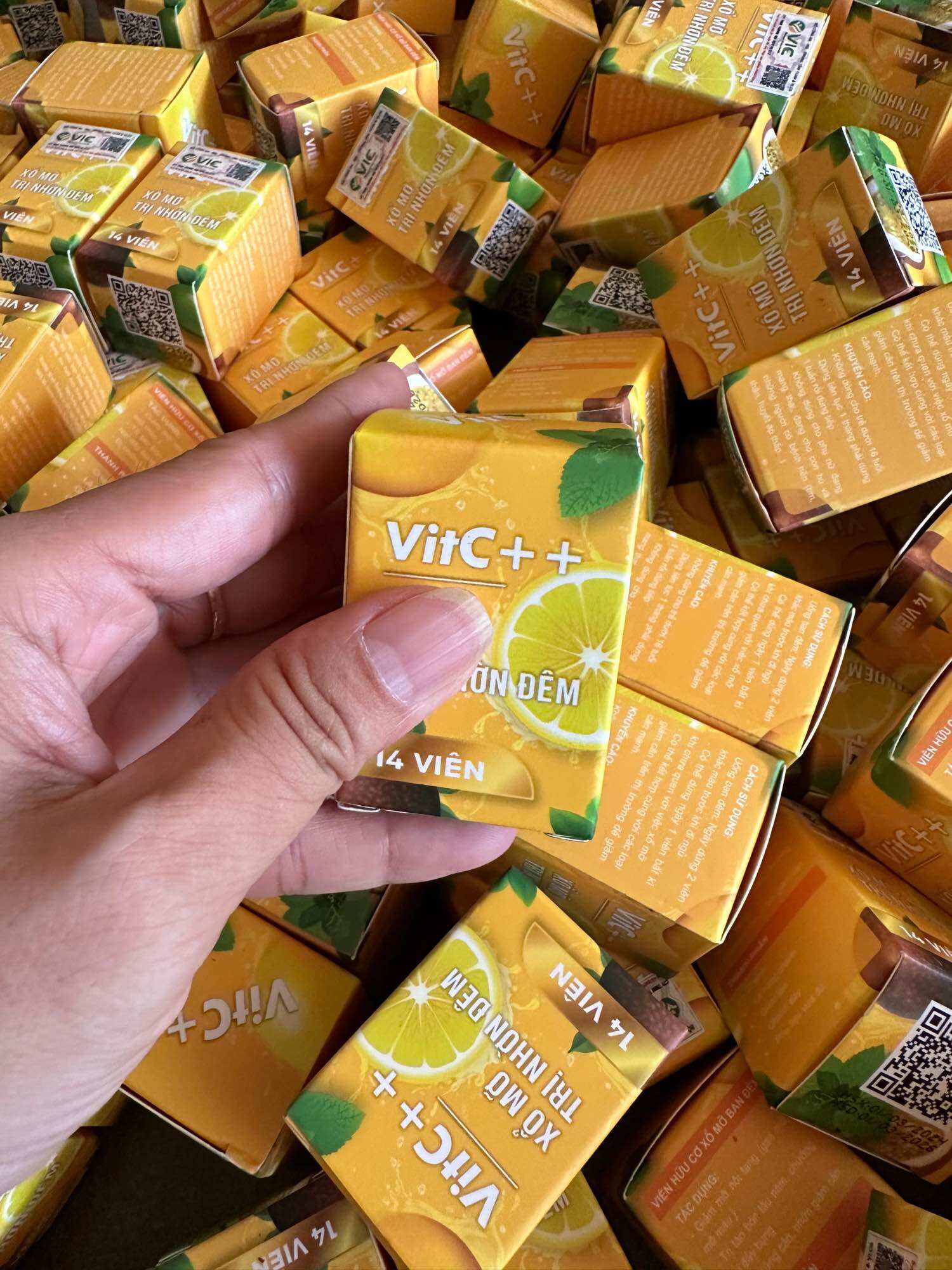 Xổ mỡ đêm vitC++hộp 14v (có tem check) hỗ trợ giảm mỡ bụng