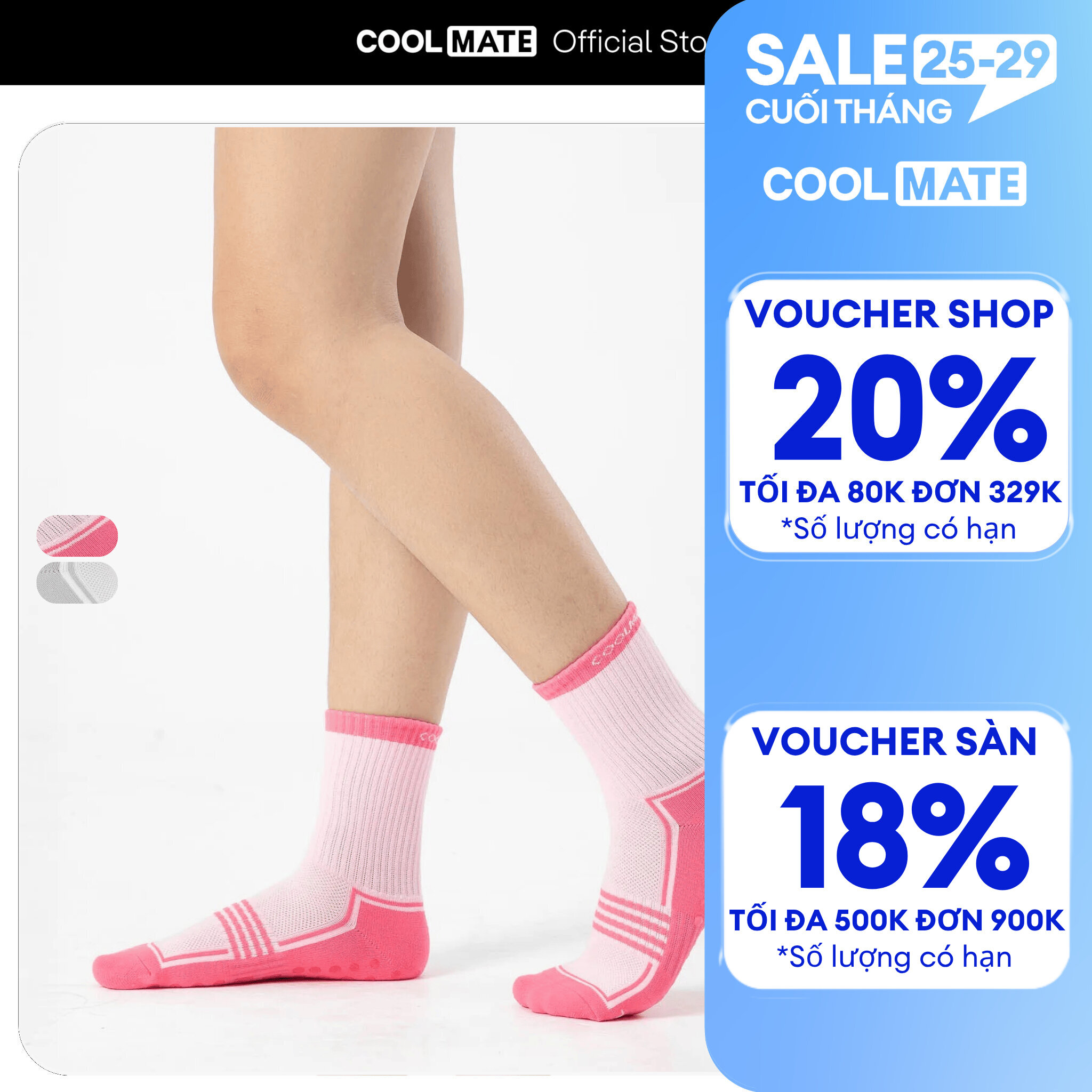 Tất cổ trung chạy bộ nữ - Coolmate Women