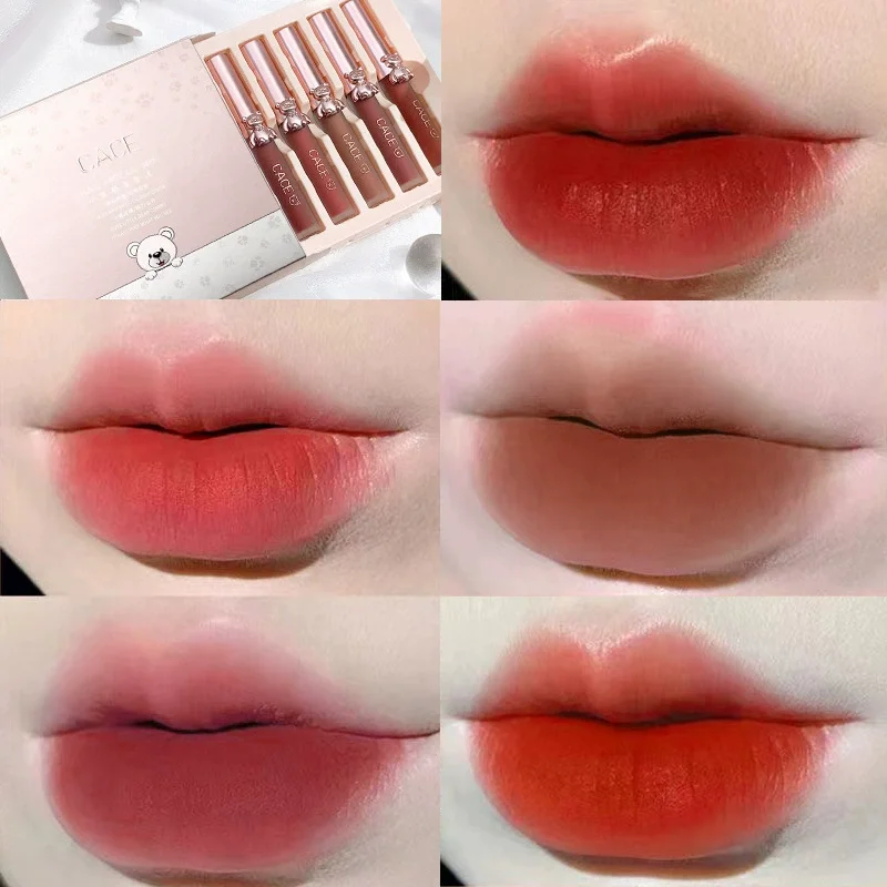 SET 5 CÂY SON KEM LÌ GẤU CACE MẪU MỚI