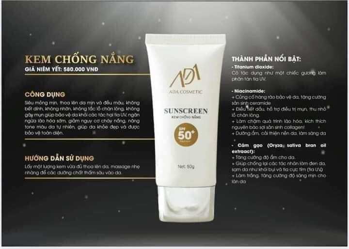 Kem chống nắng ada group