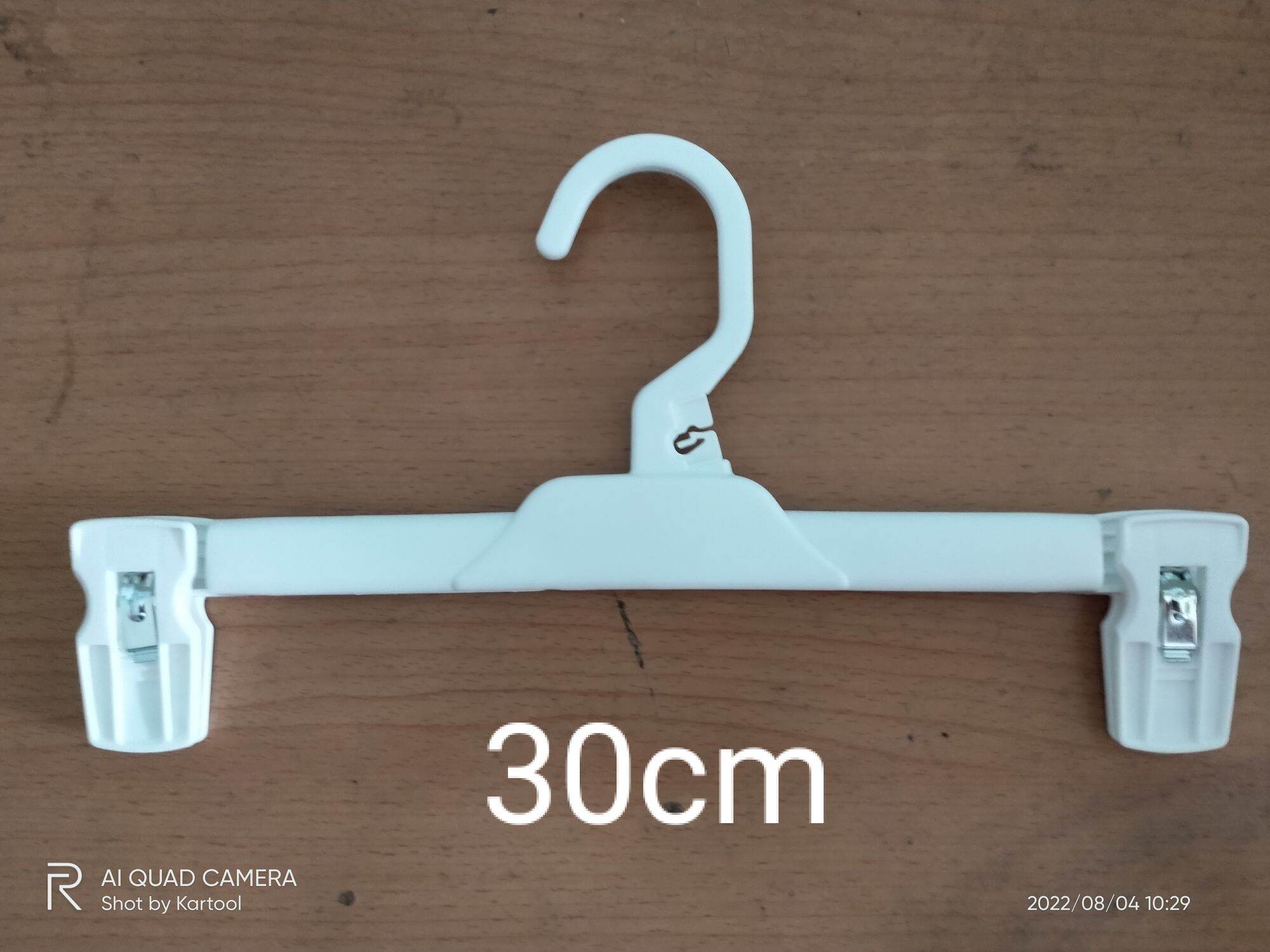Combo 10 móc kẹp quần áo 30cm màu trắng đục