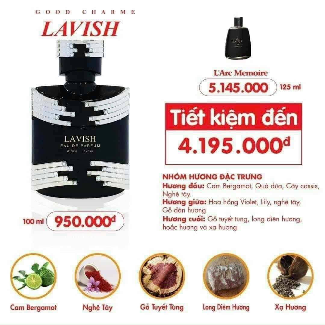 Nước hoa nam Lavish charme thơm sang trọng quyến rũ