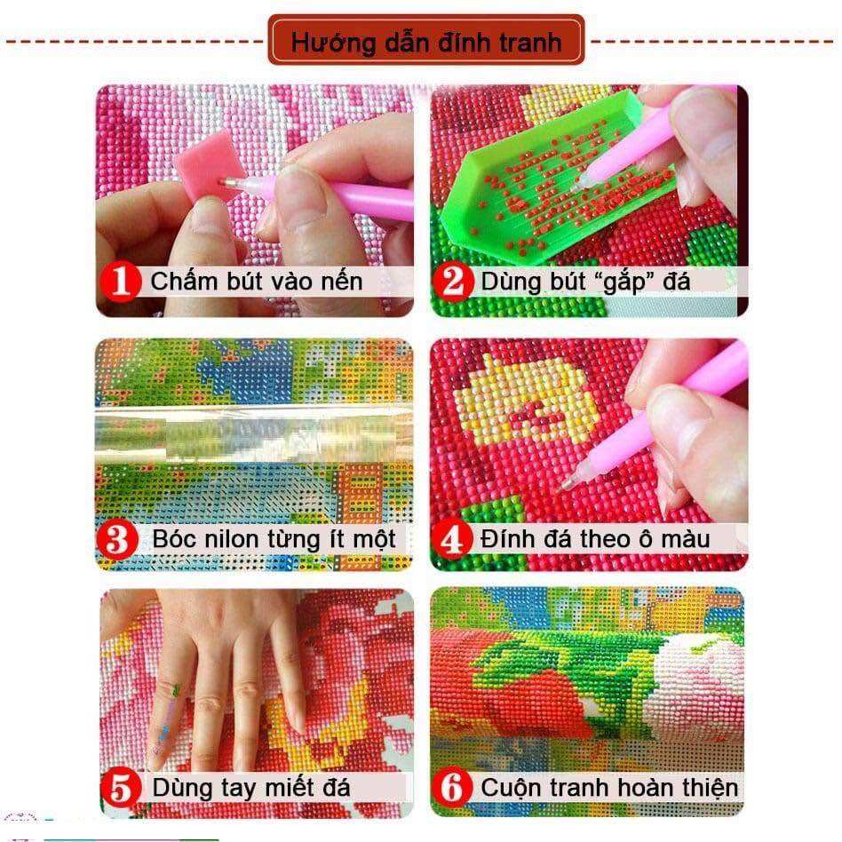[HCM]Tranh đính đá ĐÔI CÒ PHÚ QUÝ BÌNH AN VS084(100x48cm) Chưa đính