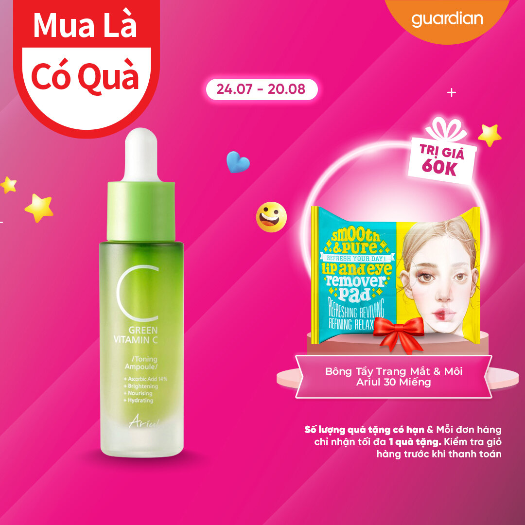 Tinh Chất Dưỡng Sáng Da Ariul Green Vitamin C Toning Ampoule 15ml