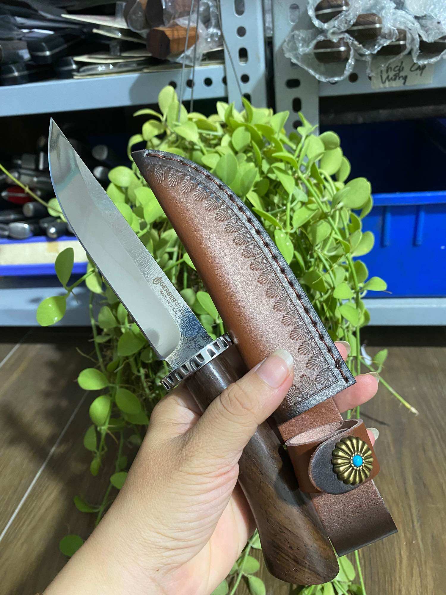 Dao gọt hoa quả tặng kèm bao da xịn xò, 24,5cm