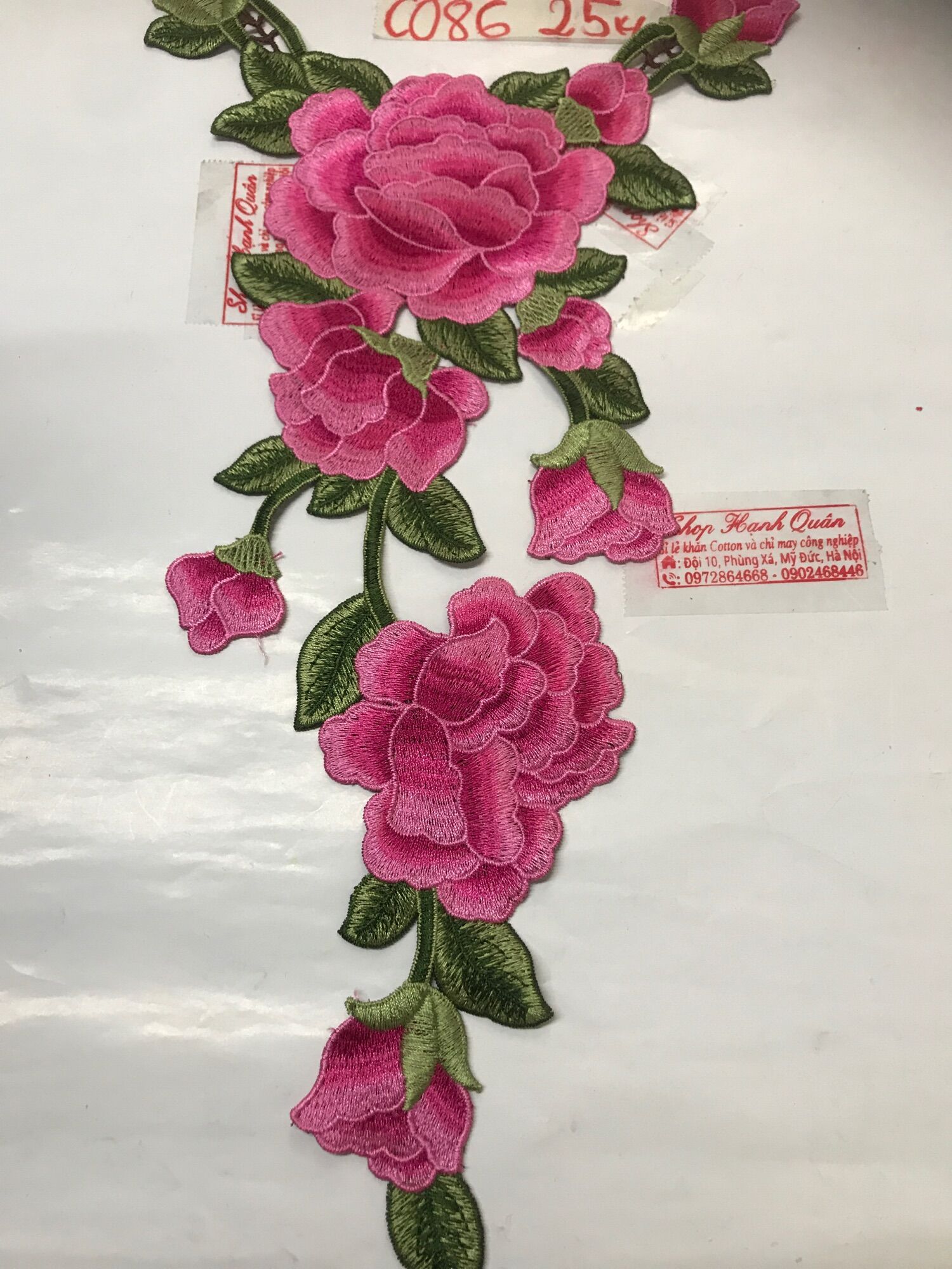 Cổ thêu hoa mã CO86