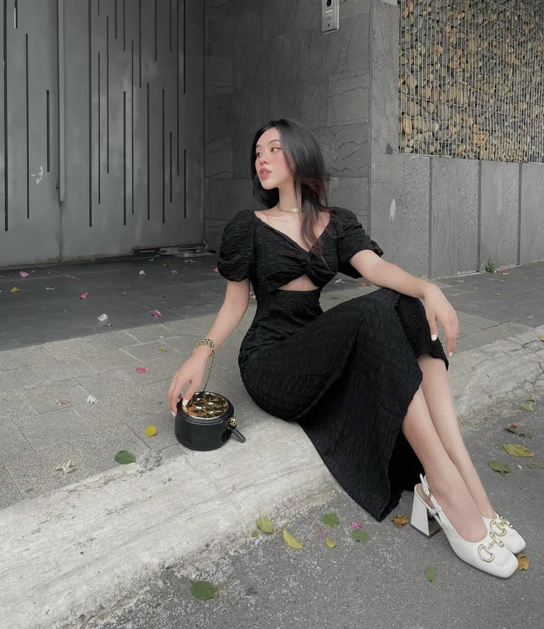 ĐẦM NỮ TAY PHỒNG XỐP CUT OUT BIGSIZE(L-2XL)