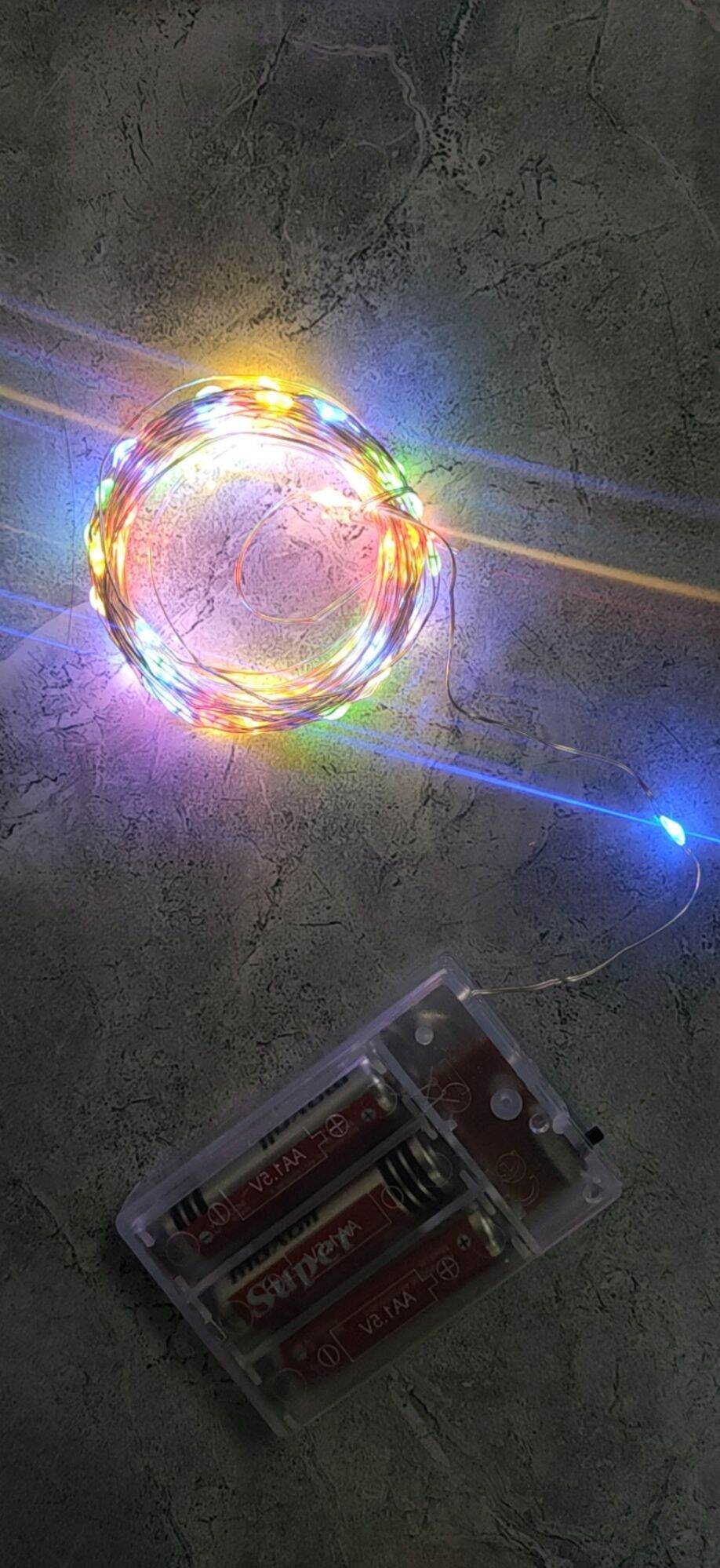 Dây đèn led 5m trang trí dùng pin 3a