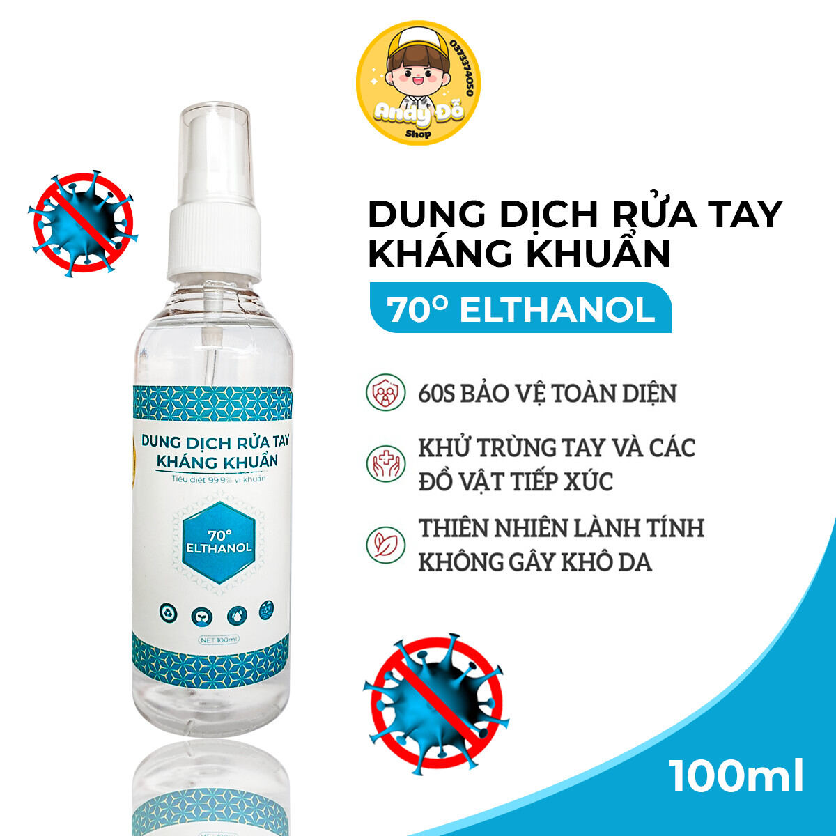 Dung Dịch Sát Khuẩn Sạch Tay 100ml