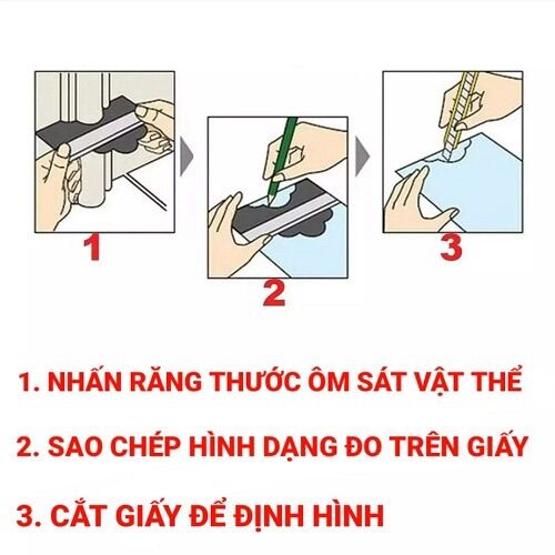 Thước sao chép hình dạng đa năng 13cm/25cm