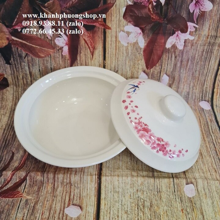 [HCM]thố sứ đựng cơm có nắp - thố sứ đựng cơm