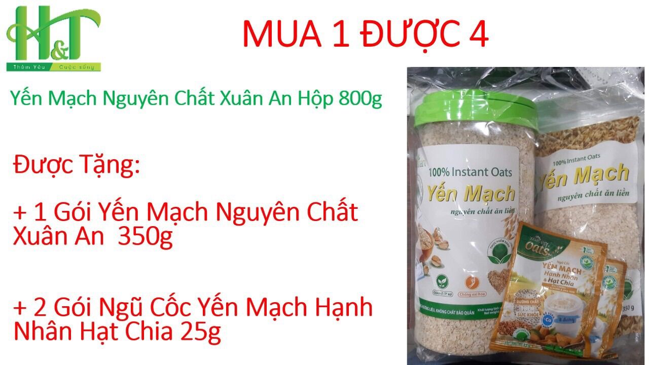 Yến mạch nguyên chất 800g xuân an