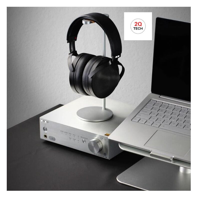Giá treo tai nghe chất liệu nhôm nguyên khối có đệm da cho Beats, Sony, Sennheiser - 2QTech