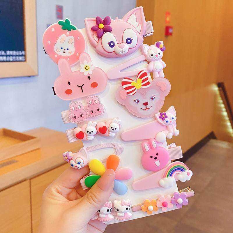 Set 14 Kẹp Tóc Dễ Thương Cho Bé PKT03