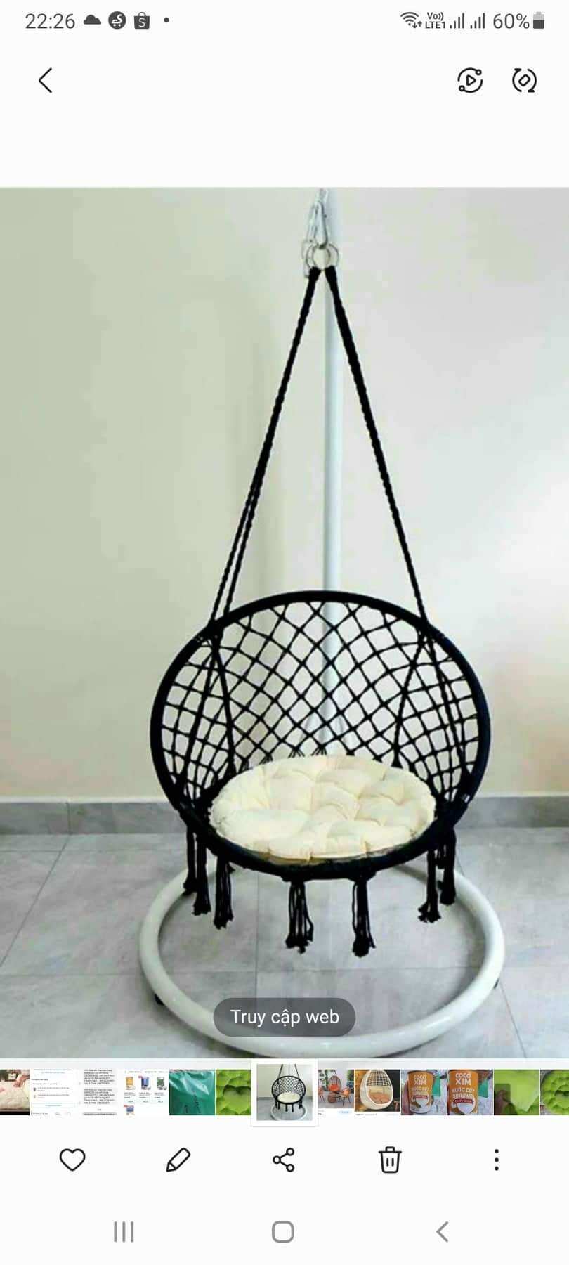 đệm ngồi xích đu