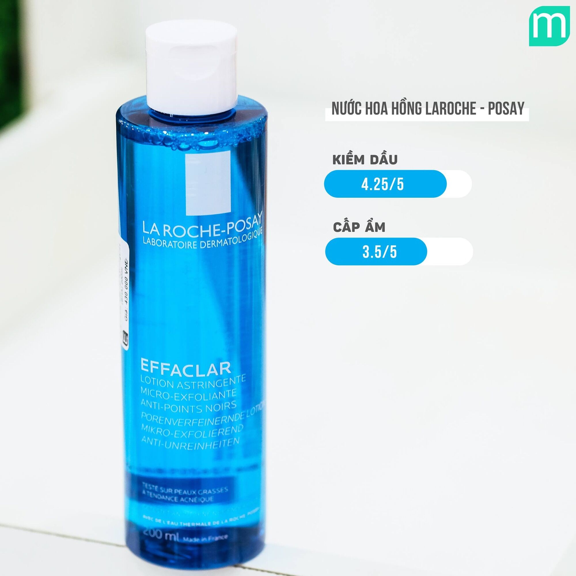 Nước hoa hồng 𝑳𝑨𝑹𝑶𝑪𝑯𝑬 𝑷𝑶𝑺𝑨𝒀 𝑬𝑭𝑭𝑨𝑪𝑳𝑨𝑹 cho da dầu, mụn