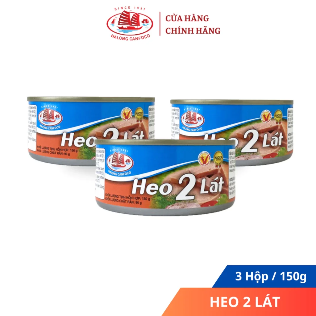 Combo 3 hộp heo 2 lát 150g - Đồ Hộp Hạ Long