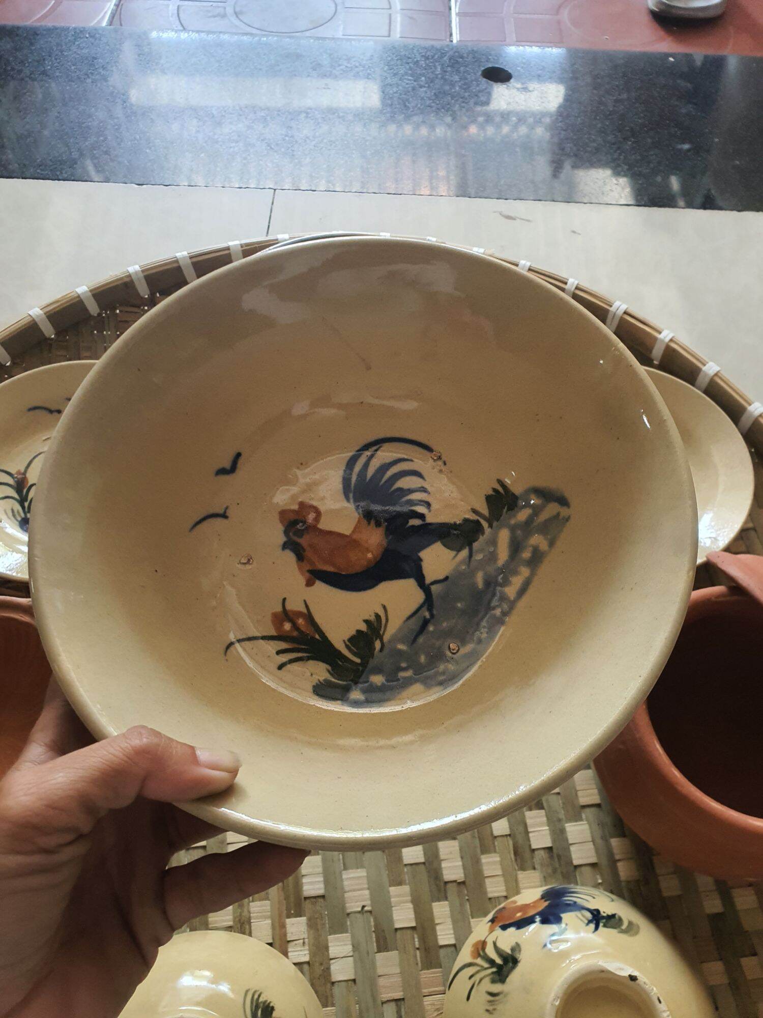 Combo 10 món tô chén dĩa con gà (không kèm mẹt tre)