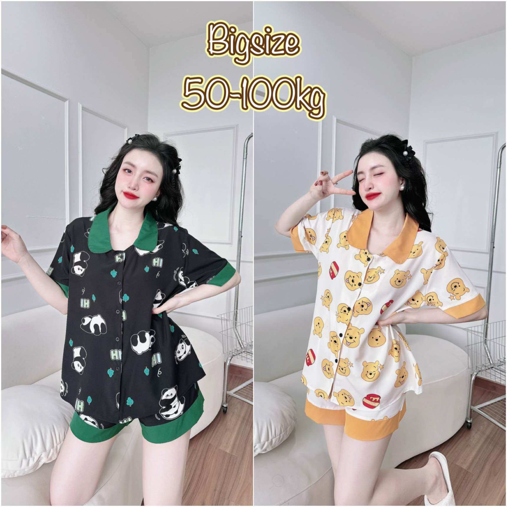 Đồ bộ lụa nhật bigsize cao cấp - xinh