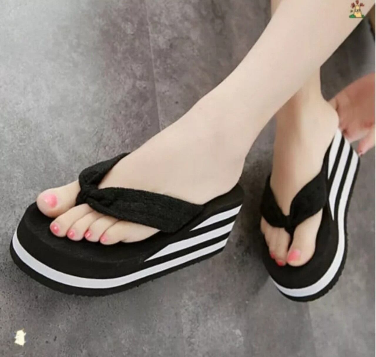 dép xốp kẹp đế sọc