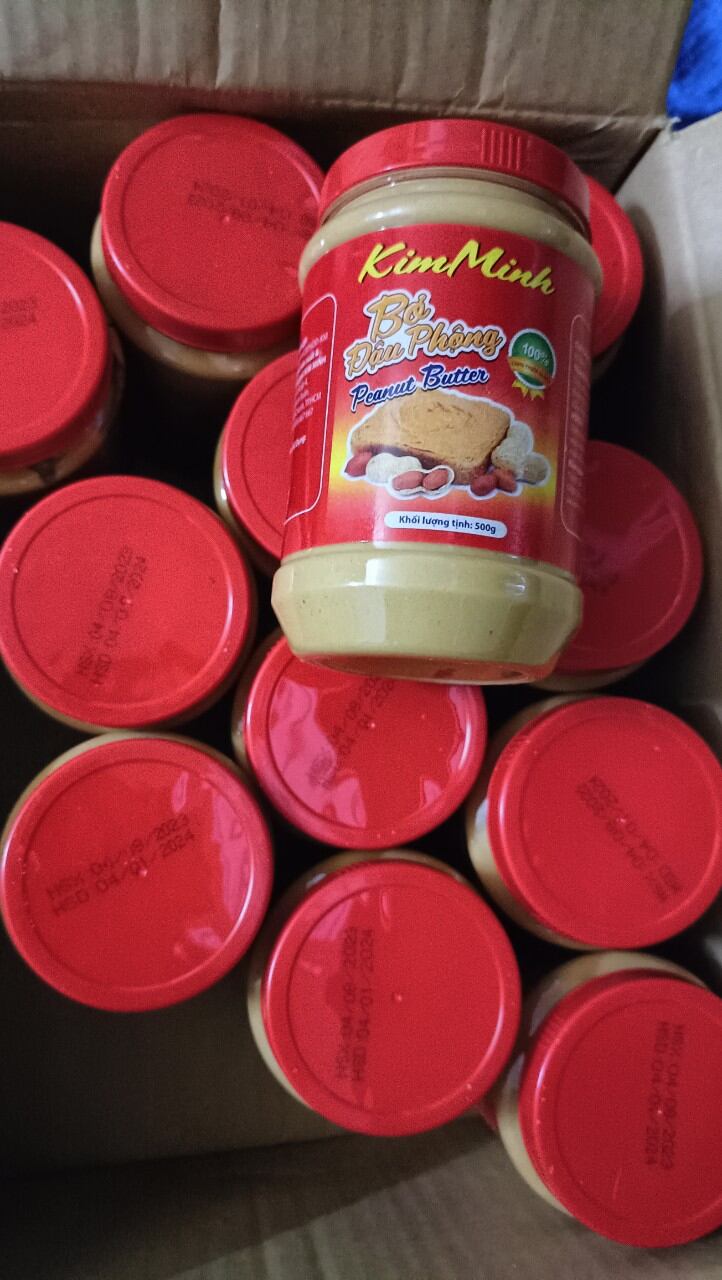 bơ đậu phộng kim minh hủ lớn 500gram