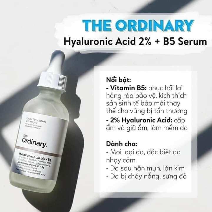Serum The Ordinary 𝐇𝐲𝐚𝐥𝐮𝐫𝐨𝐧𝐢𝐜 𝐀𝐜𝐢𝐝 𝟐% + 𝐁𝟓 𝐒𝐞𝐫𝐮𝐦 30ml.